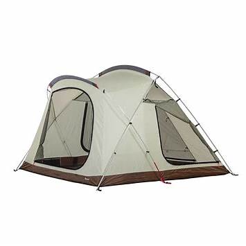 Top 2025 Family Camping Tents: Picks for Every Budget and Adventure 5 A spacious family camping tent with mesh panels and a front awning, designed for ventilation and easy access.