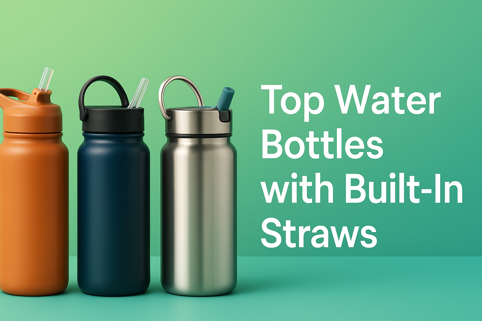 Stainless Steel Water Bottles with Straws