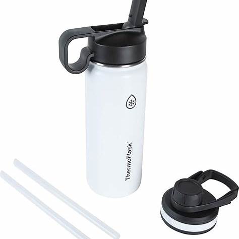 Stainless Steel Water Bottles with Straws 3 Thermoflask Double-Wall Bottle